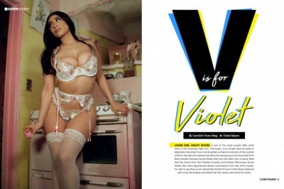 Violet Myers Scores the Cover of Camgirl Vixen Mag for May